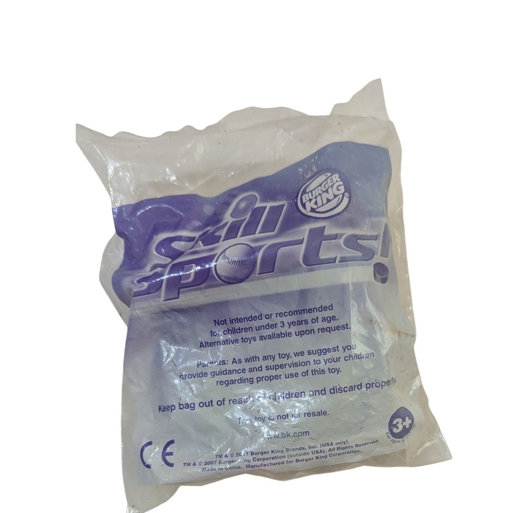 2007 Burger King Skill Sports Toy Sealed New Milk Bottle Pins Ball Kids Meal